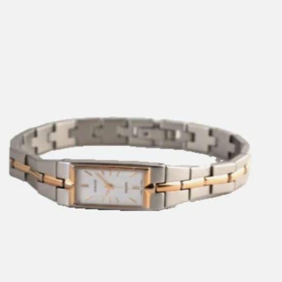 Seiko Ladies Two Tone Watch Stainless Steel Japan Quartz 2E20-7479 RO